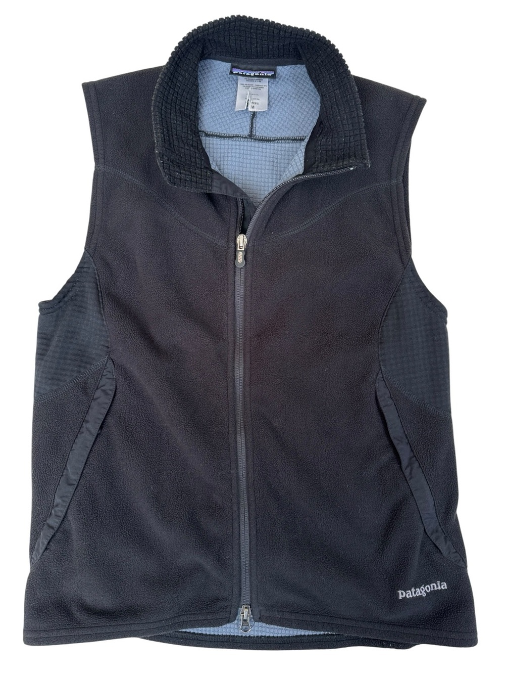 Patagonia Women’s M R2 Polartec Fleece Vest Black Made USA